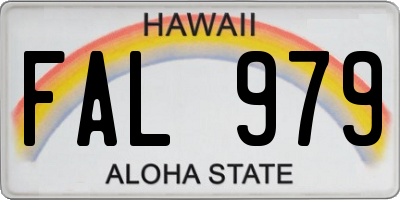 HI license plate FAL979