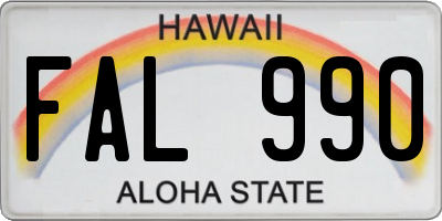 HI license plate FAL990