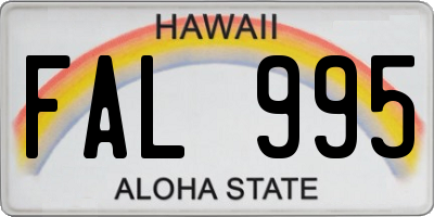HI license plate FAL995