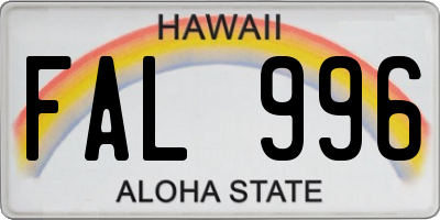 HI license plate FAL996