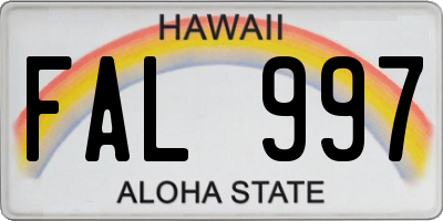 HI license plate FAL997
