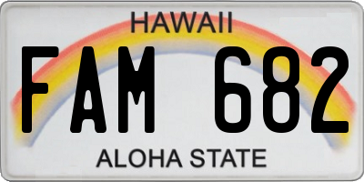 HI license plate FAM682
