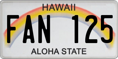 HI license plate FAN125