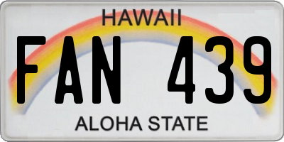 HI license plate FAN439