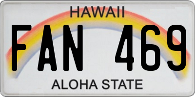 HI license plate FAN469