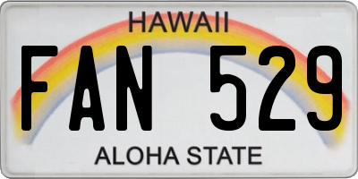 HI license plate FAN529