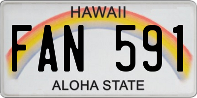 HI license plate FAN591