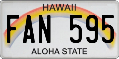 HI license plate FAN595