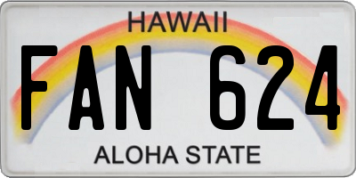 HI license plate FAN624
