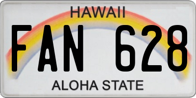 HI license plate FAN628
