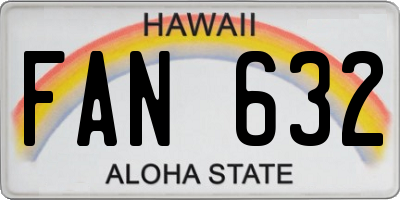 HI license plate FAN632