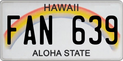HI license plate FAN639