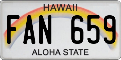 HI license plate FAN659