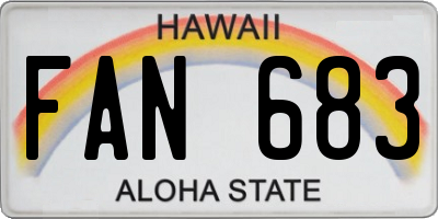 HI license plate FAN683