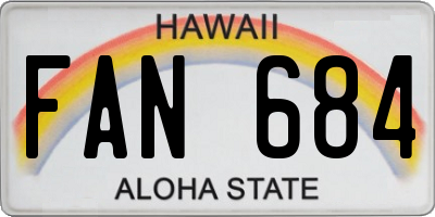 HI license plate FAN684