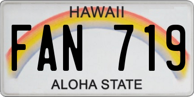 HI license plate FAN719