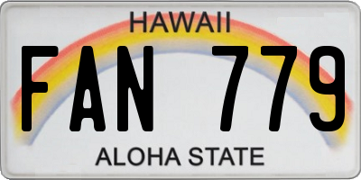 HI license plate FAN779