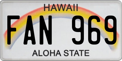 HI license plate FAN969