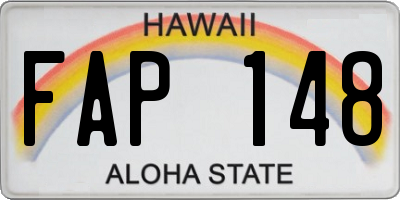 HI license plate FAP148