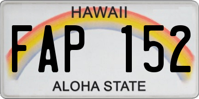 HI license plate FAP152