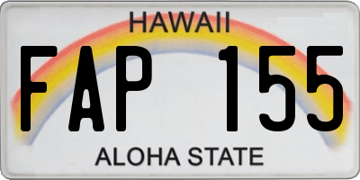 HI license plate FAP155