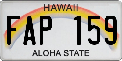 HI license plate FAP159