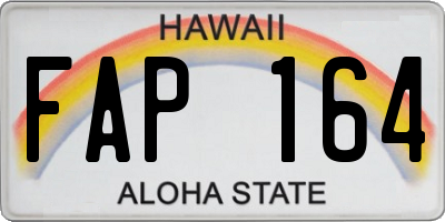 HI license plate FAP164