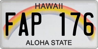 HI license plate FAP176