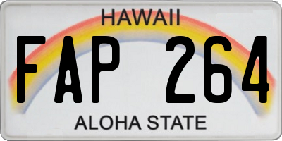 HI license plate FAP264