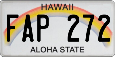 HI license plate FAP272