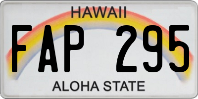 HI license plate FAP295
