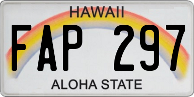 HI license plate FAP297