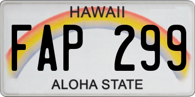 HI license plate FAP299