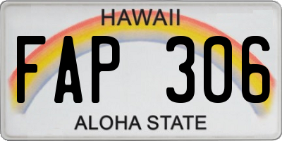 HI license plate FAP306