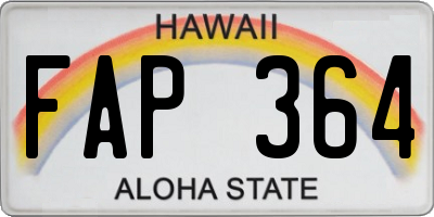 HI license plate FAP364