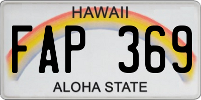 HI license plate FAP369