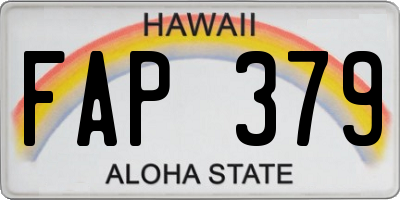 HI license plate FAP379