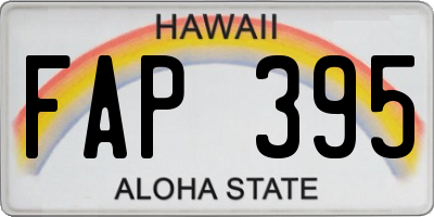 HI license plate FAP395