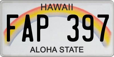 HI license plate FAP397