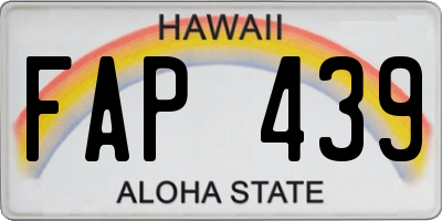 HI license plate FAP439