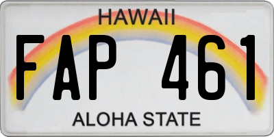 HI license plate FAP461