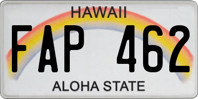HI license plate FAP462