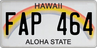 HI license plate FAP464