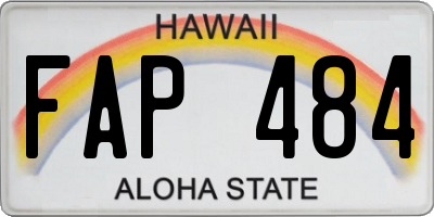 HI license plate FAP484
