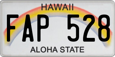 HI license plate FAP528