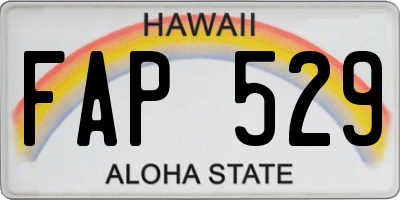 HI license plate FAP529