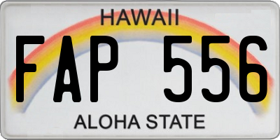 HI license plate FAP556