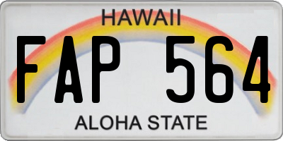 HI license plate FAP564