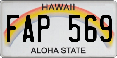 HI license plate FAP569