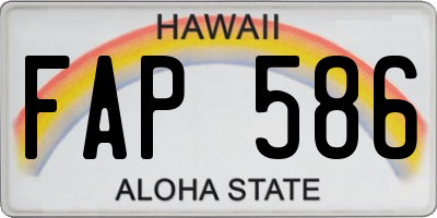 HI license plate FAP586